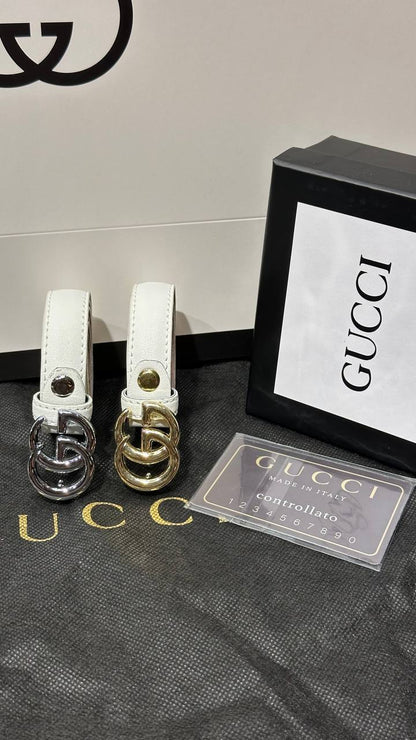 GG - Fit Leather Belt (White)