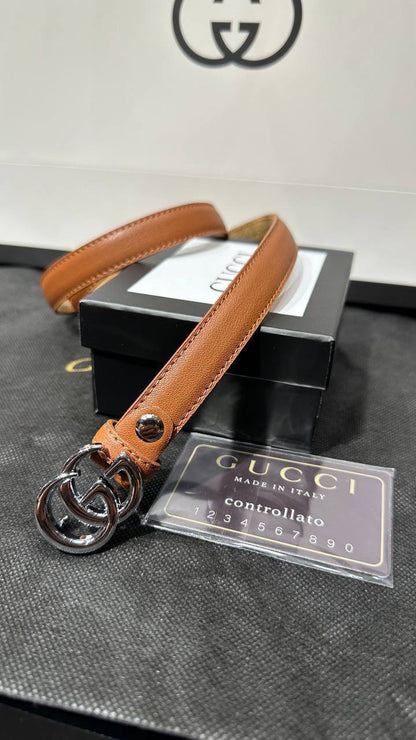 GG - Fit Leather Belt (Brown)