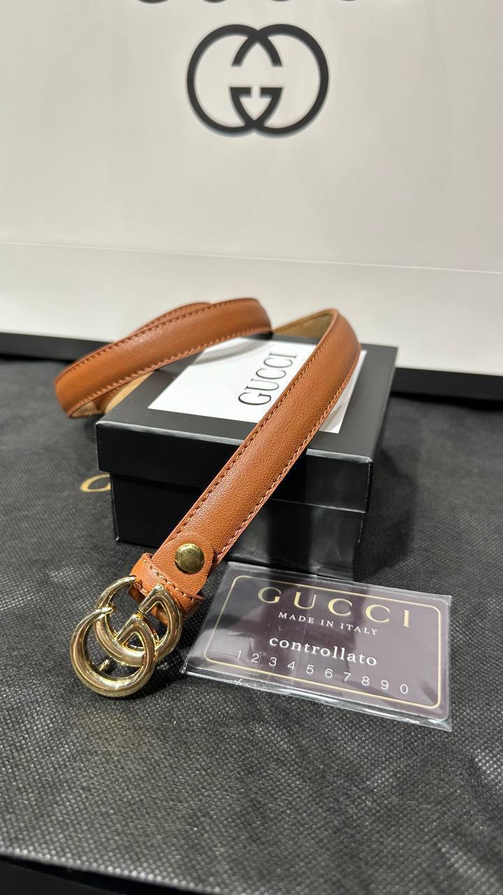 GG - Fit Leather Belt (Brown)