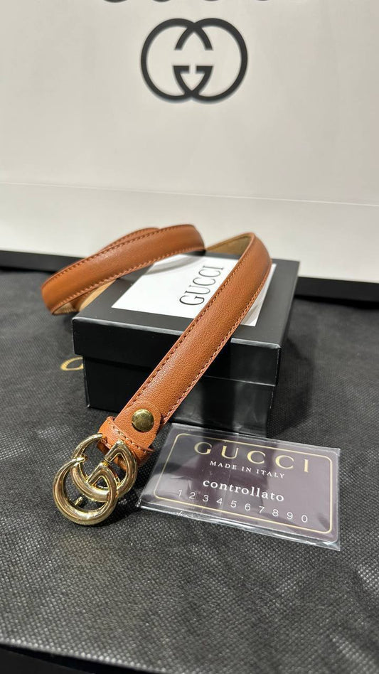 GG - Fit Leather Belt (Brown)